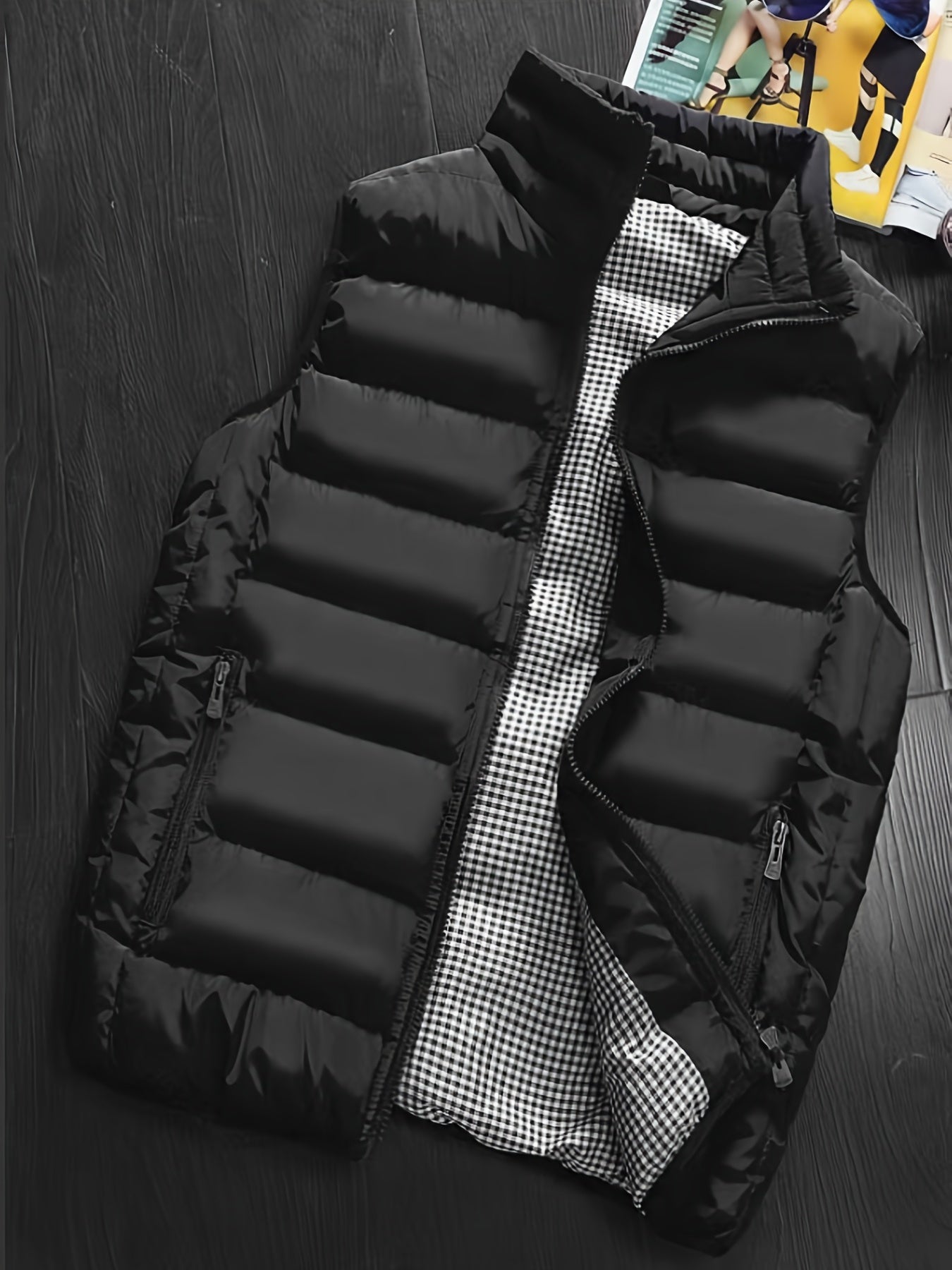 gbolsos  Winter Thick Vest For Men, Casual Black Warm Padded Sleeveless Jacket Best Sellers