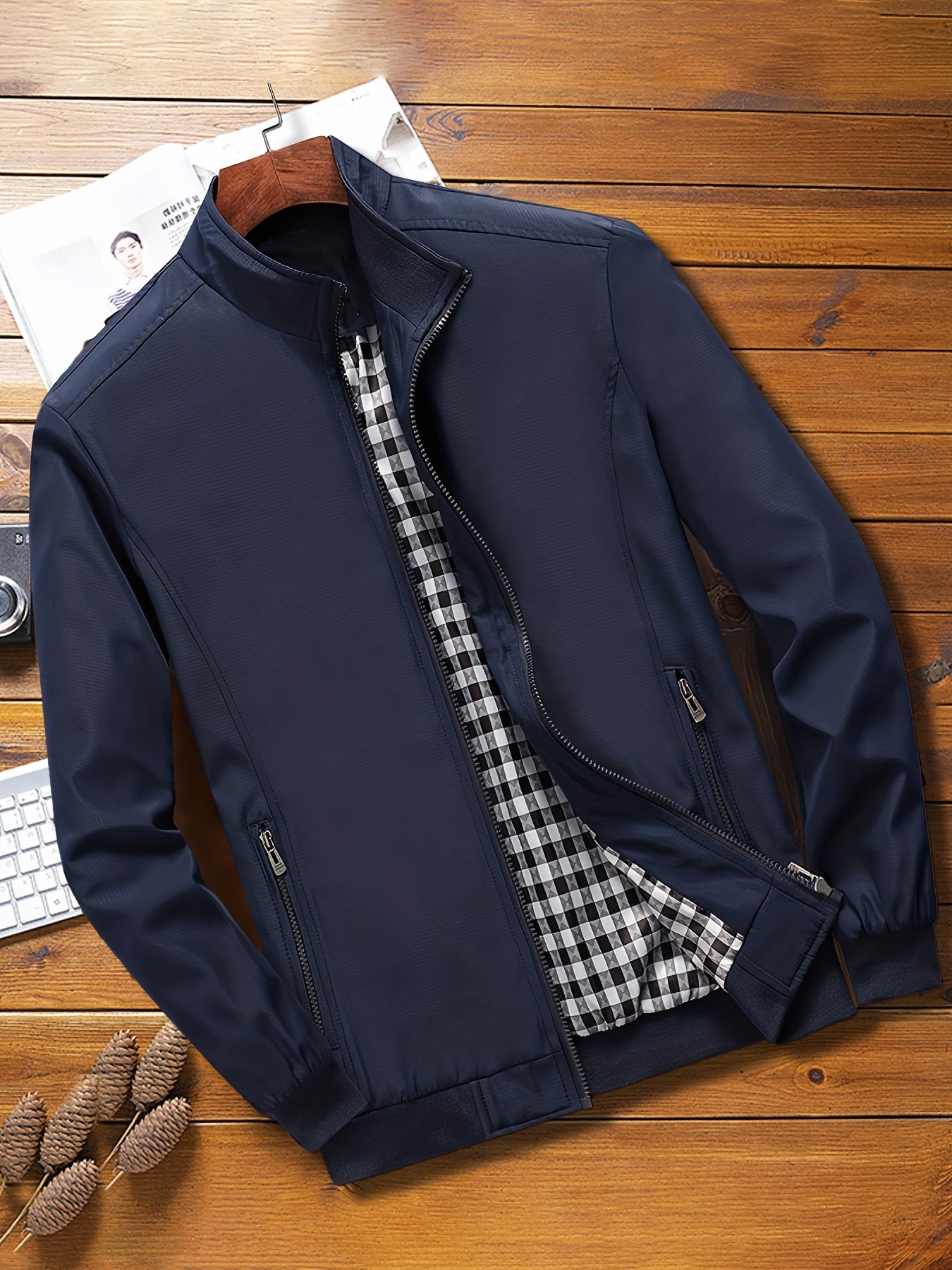 gbolsos  Jacket For Men,Zipper Functional Coats, Outdoor Men's Wearing