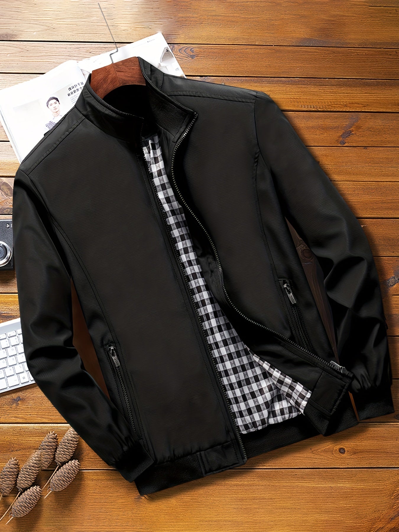 gbolsos  Jacket For Men,Zipper Functional Coats, Outdoor Men's Wearing