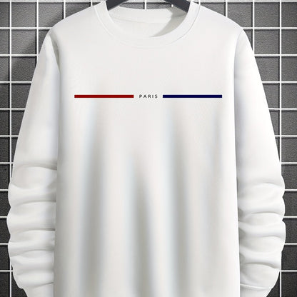 gbolsos  Men's Creative Graphic Print Crew Neck Pullover Sweatshirt