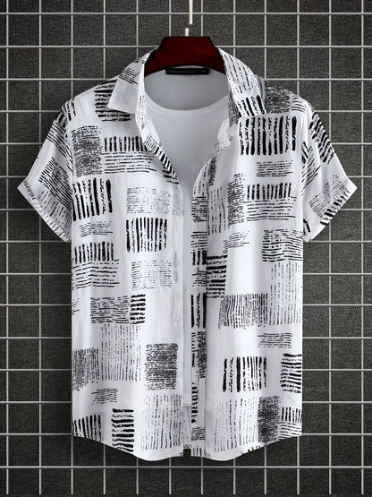gbolsos  Men's Casual Short Sleeve Shirt, Male Hawaiian Shirt For Summer Beach Vacation
