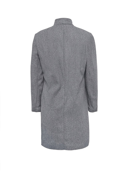gbolsos  Slanted Zipper Solid Jacket, Casual Long Sleeve Simple Outerwear, Women's Clothing