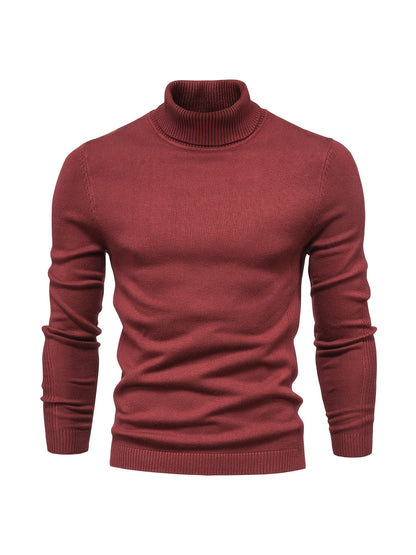 gbolsos All Match Best Sellers Autumn Winter Pullover Men Solid Turtleneck Sweaters