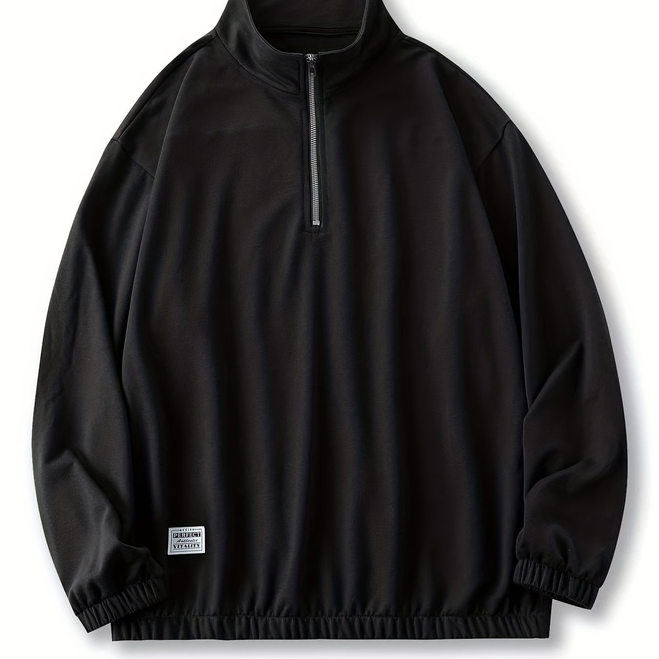 gbolsos  Men's Stand Collar Sweatshirt Pullover For Men Solid Sweatshirts For Spring Fall Long Sleeve Tops