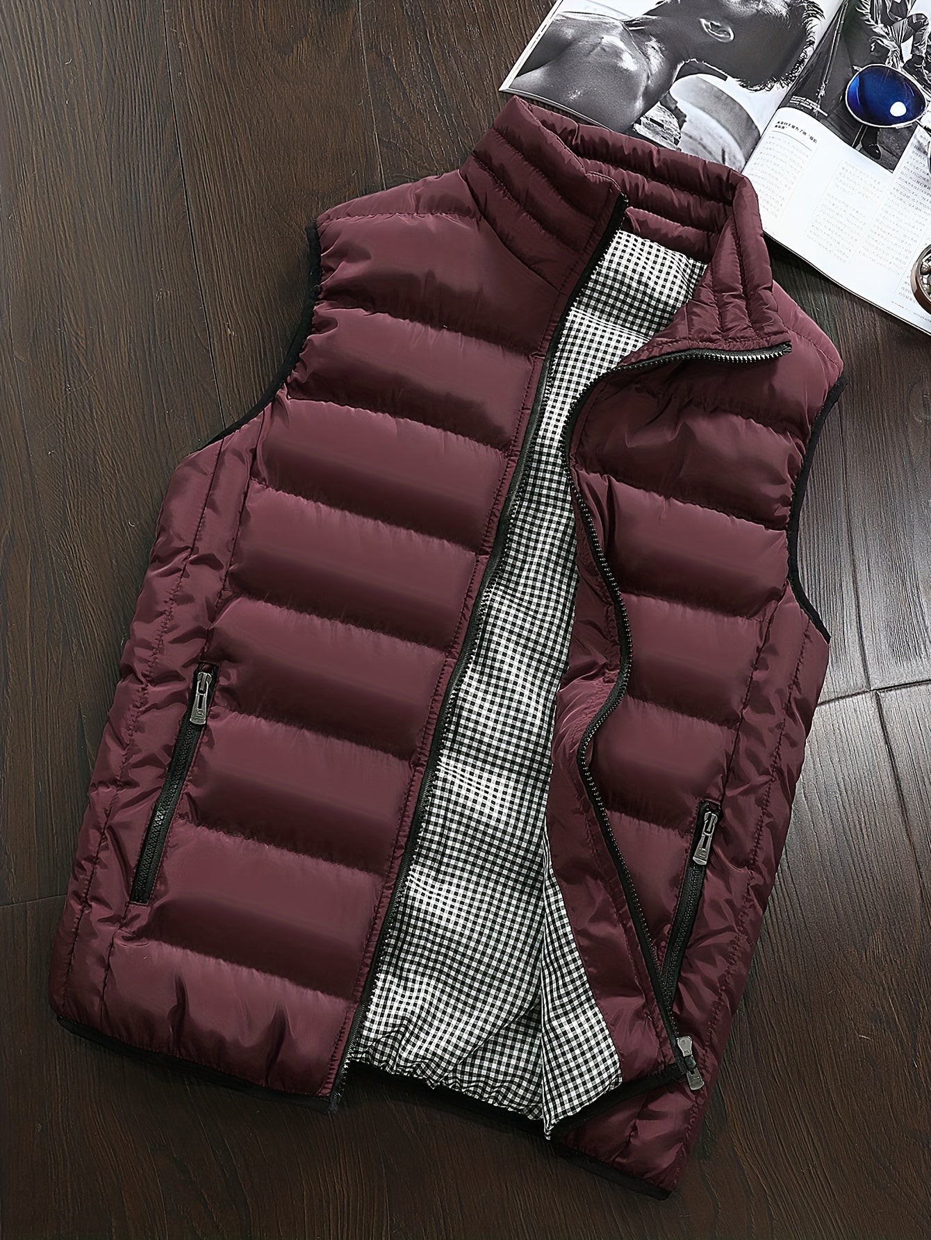 gbolsos  Winter Thick Vest For Men, Casual Black Warm Padded Sleeveless Jacket Best Sellers
