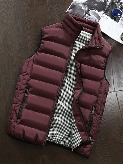 gbolsos  Winter Thick Vest For Men, Casual Black Warm Padded Sleeveless Jacket Best Sellers