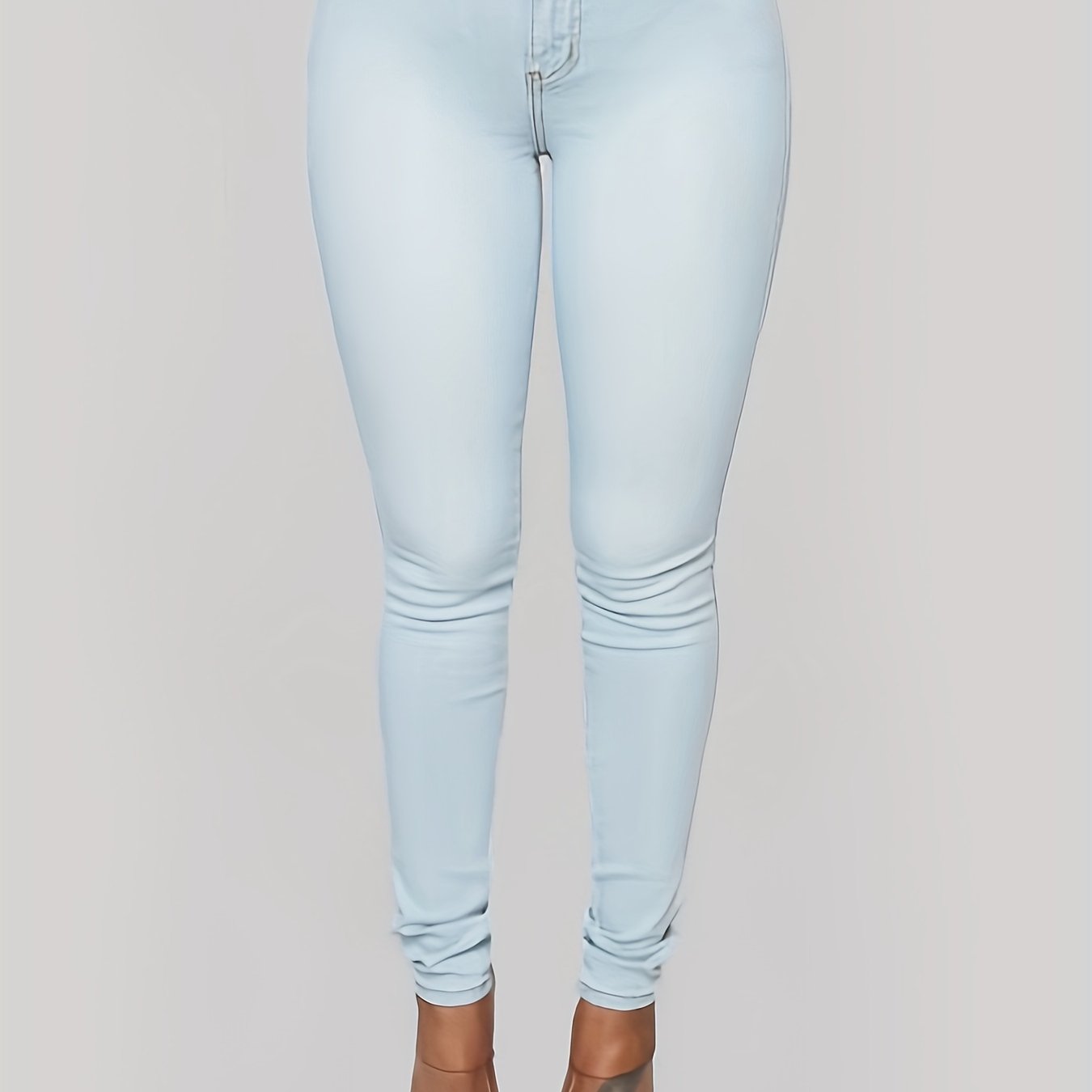 gbolsos  Stretchy Skinny Jeans, High-Rise Slim Fit Jeans, Versatile Pants For Every Day, Women's Clothing & Denim