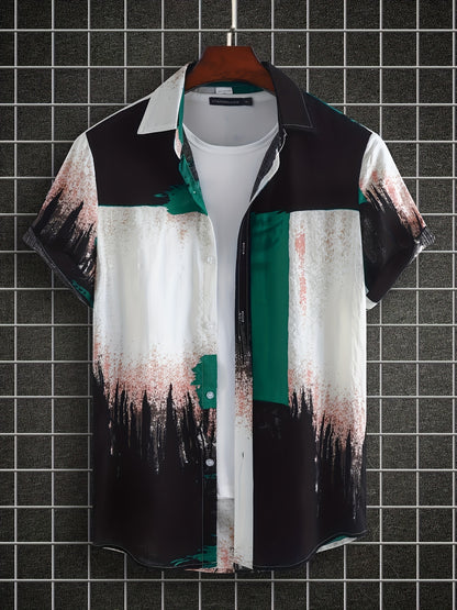 gbolsos  Men's Casual Short Sleeve Shirt, Male Hawaiian Shirt For Summer Beach Vacation
