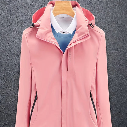 Women's Ski Jackets: Soft-Shell Windproof & Waterproof Jackets With Full Zipper - Perfect For Snowy Days!