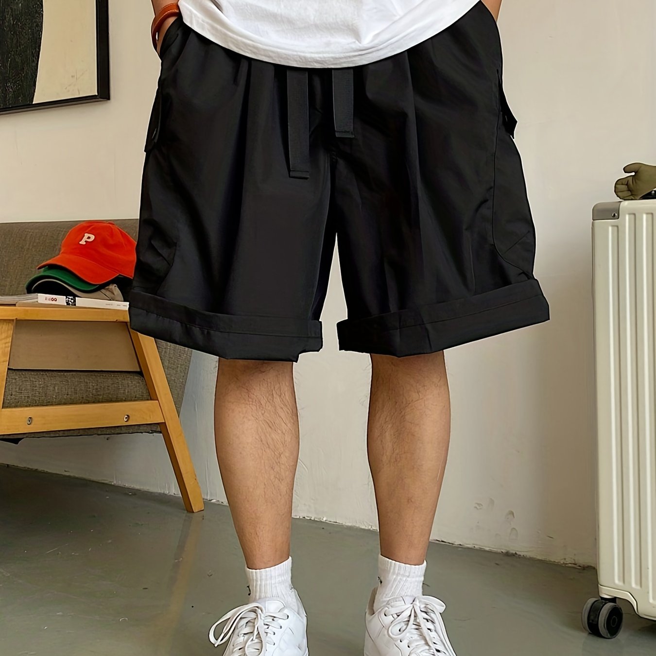 gbolsos   Men's Cargo Shorts, Summer Thin Multi-pocket Wear Casual Pants
