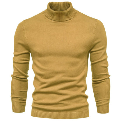 gbolsos All Match Best Sellers Autumn Winter Pullover Men Solid Turtleneck Sweaters