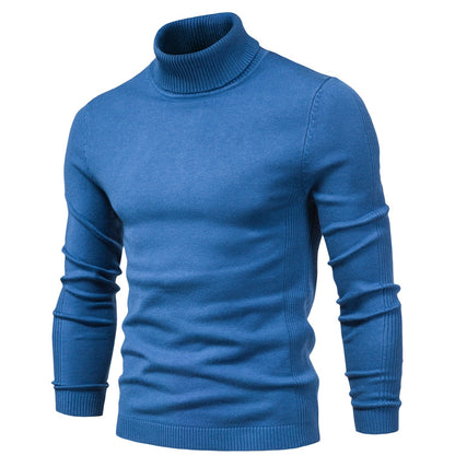 gbolsos All Match Best Sellers Autumn Winter Pullover Men Solid Turtleneck Sweaters