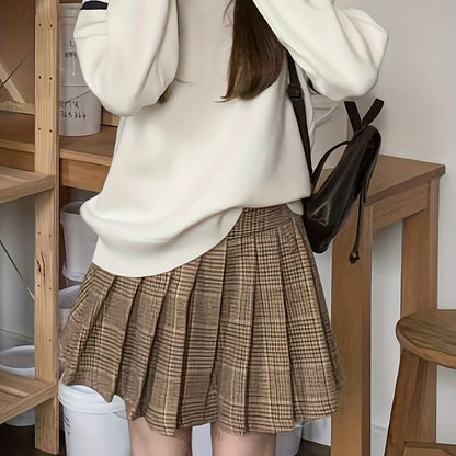 gbolsos Color Block Crew Neck Pullover Sweater, Casual Long Sleeve Drop Shoulder Sweater, Women's Clothing