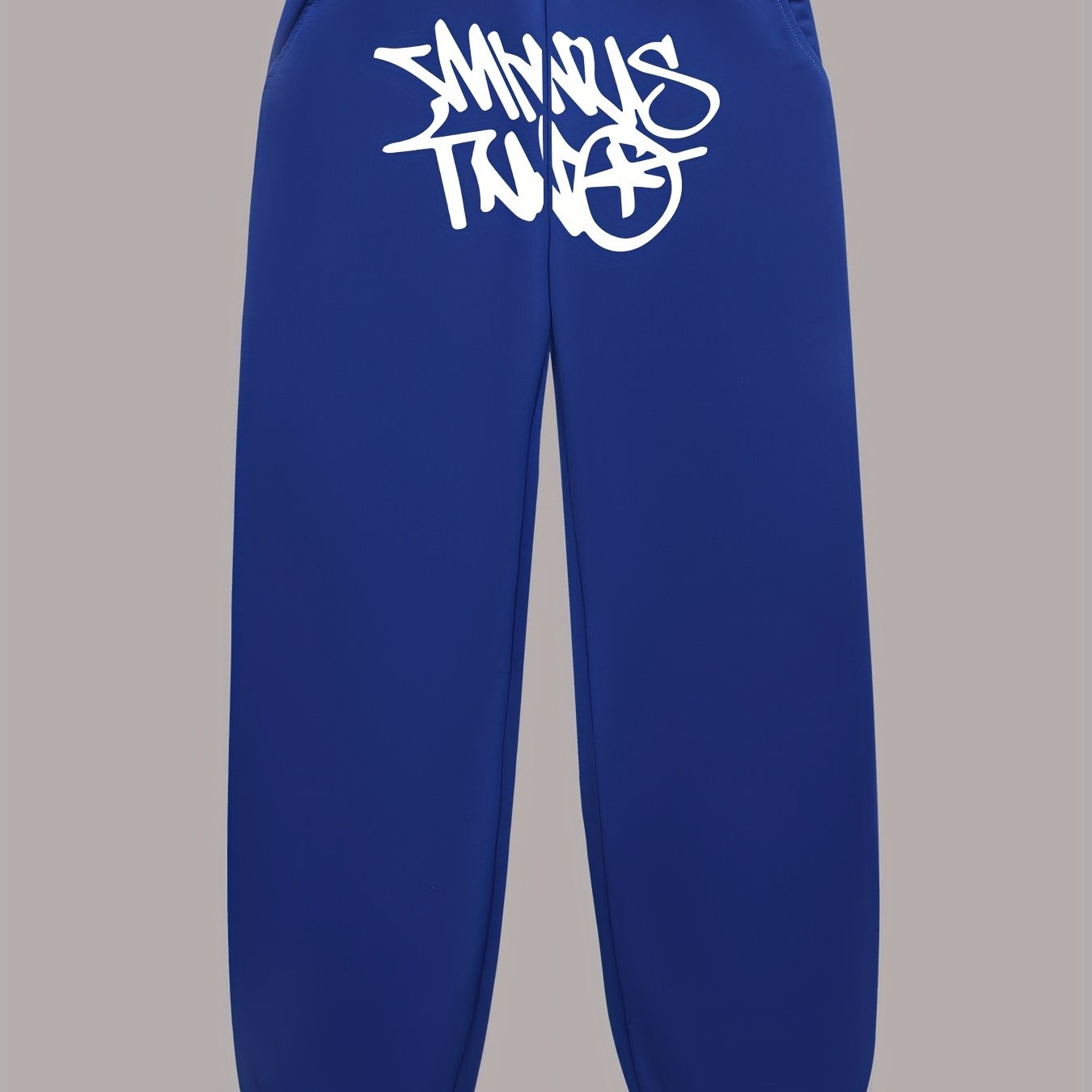 gbolsos Letter Print Drawstring Sweatpants Loose Fit Pants Men's Casual Slightly Stretch Joggers For Men Spring Autumn Running Jogging