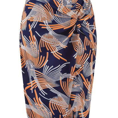 High Waist Stretchy Pencil Skirt, Work Business Solid Skirt, Women's Clothing