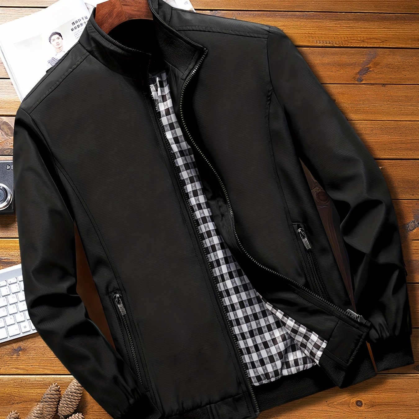 gbolsos  Jacket For Men,Zipper Functional Coats, Outdoor Men's Wearing