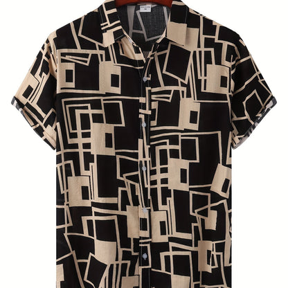 gbolsos  Men's Casual Short Sleeve Shirt, Male Hawaiian Shirt For Summer Beach Vacation
