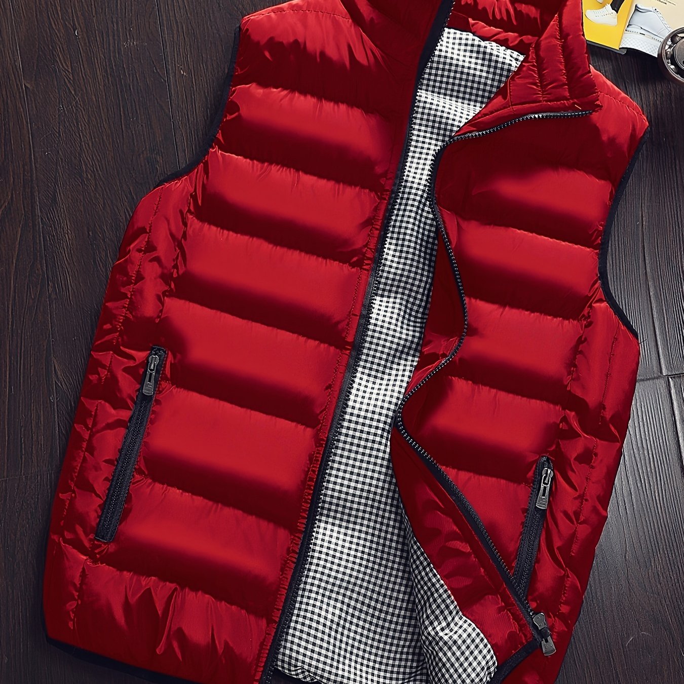 gbolsos  Winter Thick Vest For Men, Casual Black Warm Padded Sleeveless Jacket Best Sellers