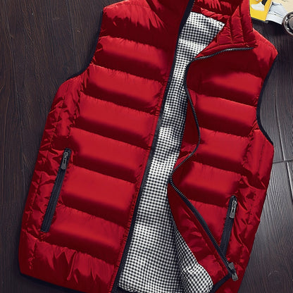 gbolsos  Winter Thick Vest For Men, Casual Black Warm Padded Sleeveless Jacket Best Sellers