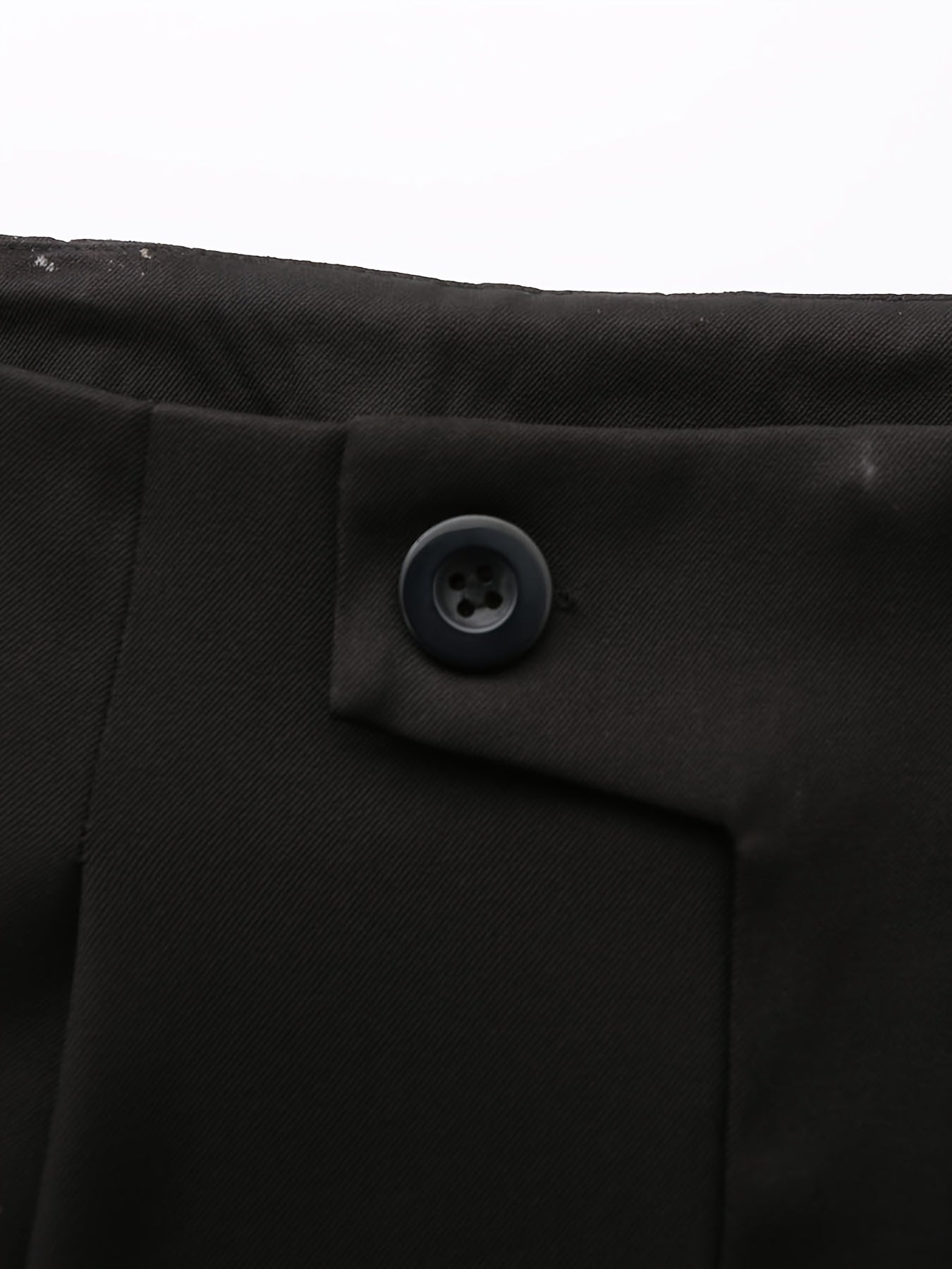 gbolsos Solid High Waist Pants, Casual Wide Leg Button Pants, Women's Clothing