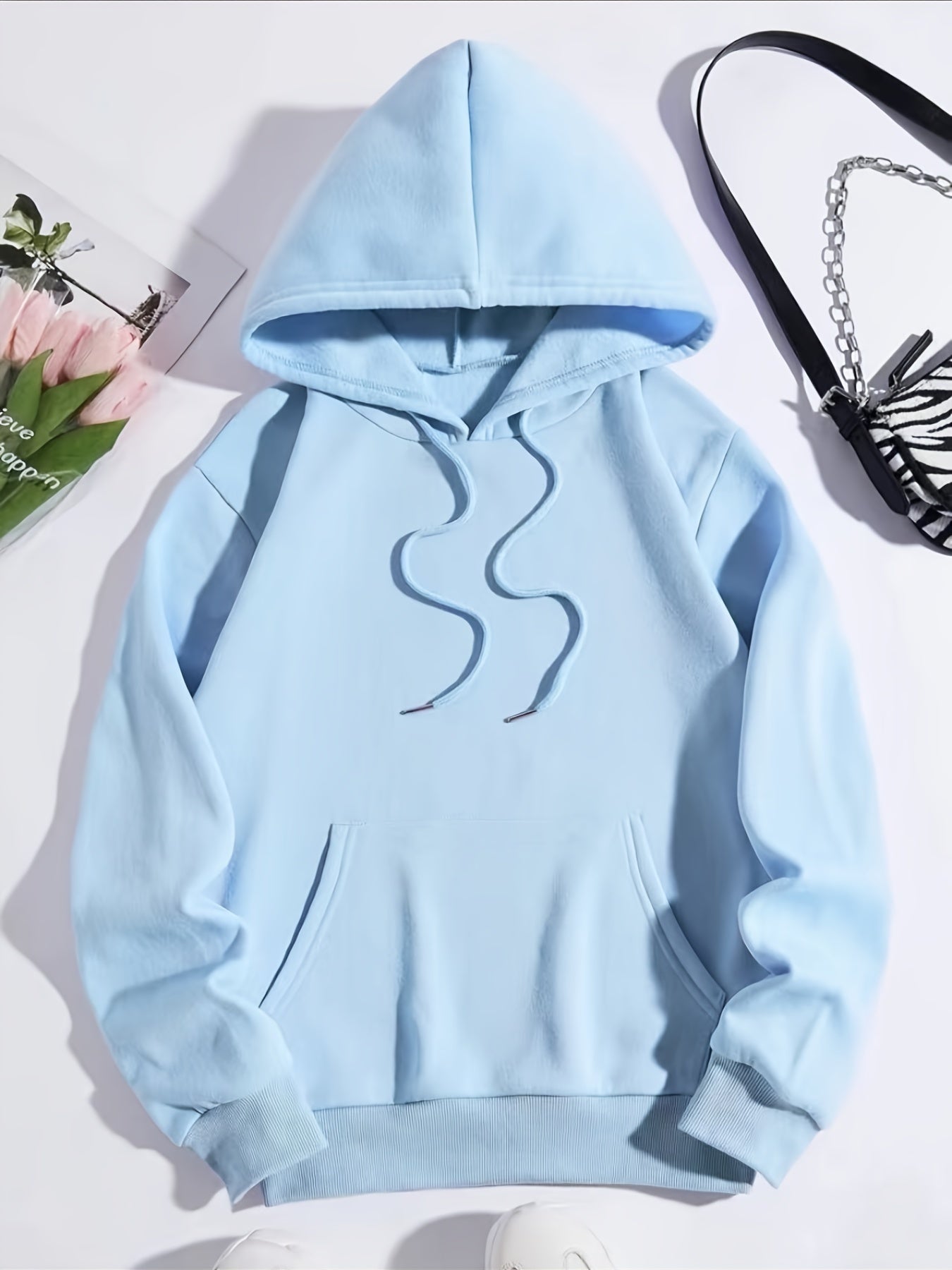 gbolsosWomen's Casual Pullover Long Sleeve Drawstring Sweatshirt With Pockets, Causal Sports Hoodie, Women's Sporty Sweatshirts