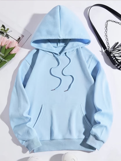 gbolsosWomen's Casual Pullover Long Sleeve Drawstring Sweatshirt With Pockets, Causal Sports Hoodie, Women's Sporty Sweatshirts