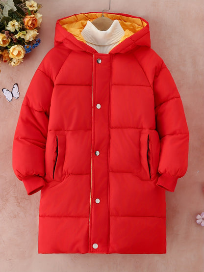 gbolsos  Boys/ Girls Winter Warm Cotton-padded Hooded Coat Outdoor Snow Suit, Teen Kids Clothing For Winter/ Fall, Gift Idea