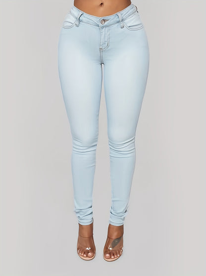 gbolsos  Stretchy Skinny Jeans, High-Rise Slim Fit Jeans, Versatile Pants For Every Day, Women's Clothing & Denim