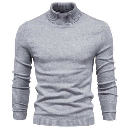 gbolsos All Match Best Sellers Autumn Winter Pullover Men Solid Turtleneck Sweaters
