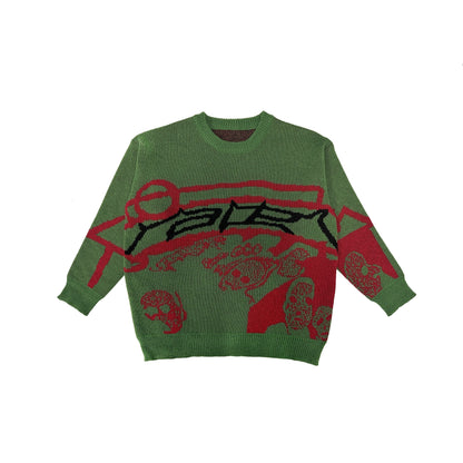 Y2K Long Sleeve Sweater, Loose Casual Sweater For Spring & Fall, Women's Clothing