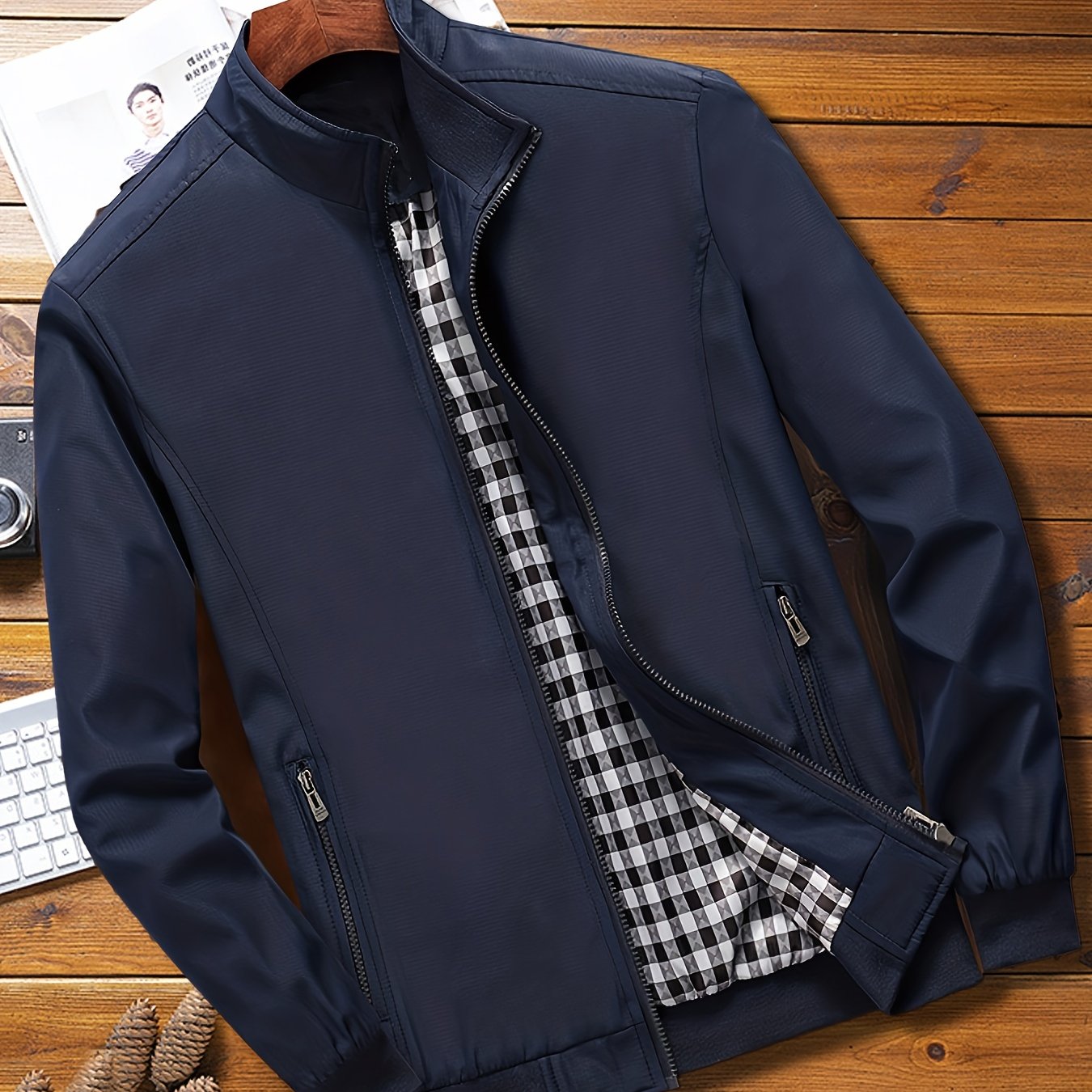 gbolsos  Jacket For Men,Zipper Functional Coats, Outdoor Men's Wearing