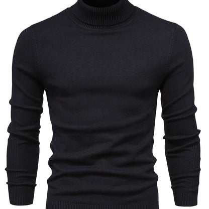 gbolsos All Match Best Sellers Autumn Winter Pullover Men Solid Turtleneck Sweaters