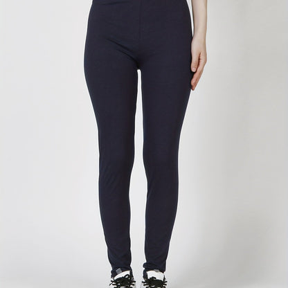 Sexy Solid Simple Leggings, Casual High Waist Elastic Fashion Bottoms Slim Leggings, Women's Clothing