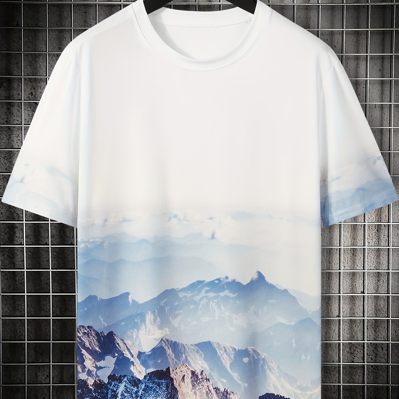 gbolsos   Wash Painting Pattern, Men's Quick-drying T-shirt, Stretch Loose Tees For Running, Gym Training