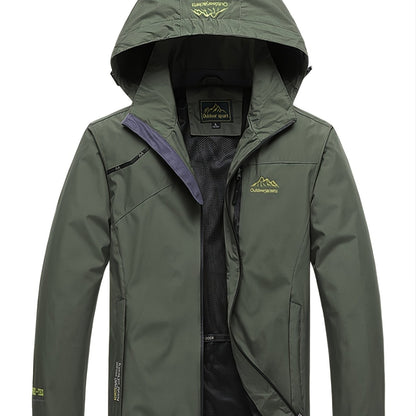 gbolsos  Men's Waterproof Rain Jacket, Lightweight Raincoat Windbreaker With Hood For Hiking Travel Outdoor