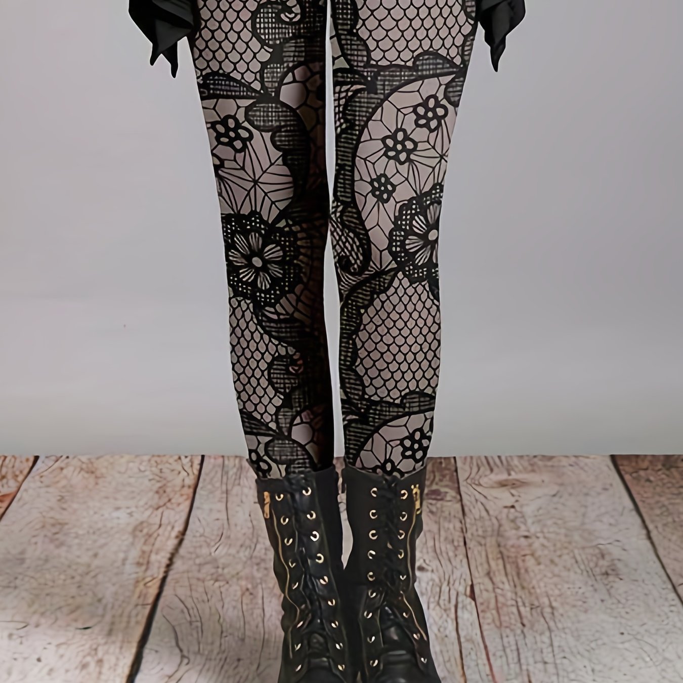 gbolsosFloral Print Skinny Leggings, Casual Elastic Waist Stretchy Leggings, Women's Clothing