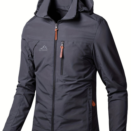 gbolsos  Men's Waterproof Windproof Hooded Jackets Outdoor Sports Jacket For Spring Autumn