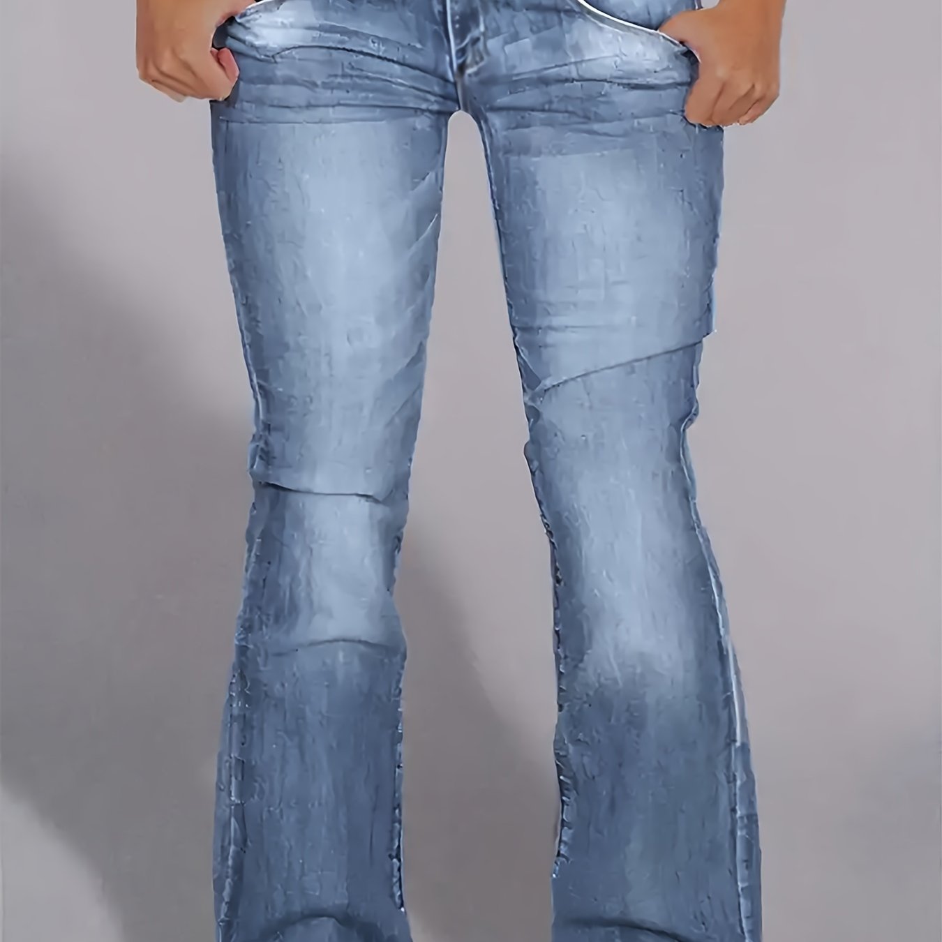gbolsos Low Waist High Stretch Bootcut Jeans, Retro Y2K Slash Pocket Washed Denim Pants, Women's Denim Jeans & Clothing