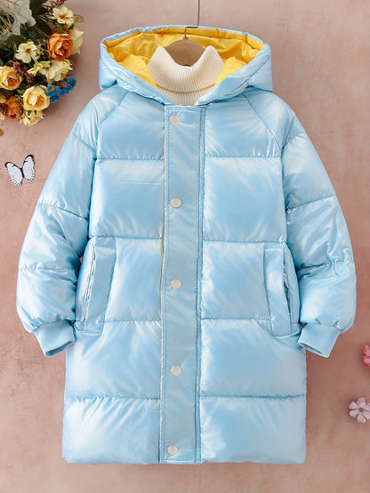 gbolsos  Boys/ Girls Winter Warm Cotton-padded Hooded Coat Outdoor Snow Suit, Teen Kids Clothing For Winter/ Fall, Gift Idea