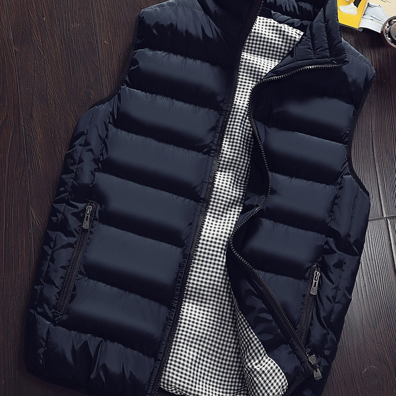 gbolsos  Winter Thick Vest For Men, Casual Black Warm Padded Sleeveless Jacket Best Sellers