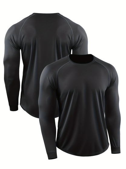 gbolsos  Autumn And Winter Muscle Training Fitness Clothes Basketball T-shirt Men's Loose Casual Sports Hooded Pullover Running Marathon Quick Dry Long Sleeve Shirt