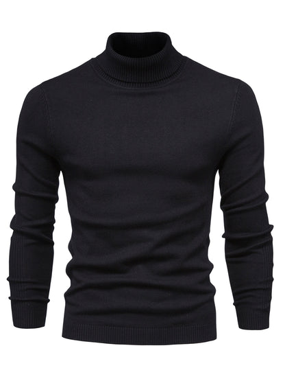gbolsos All Match Best Sellers Autumn Winter Pullover Men Solid Turtleneck Sweaters
