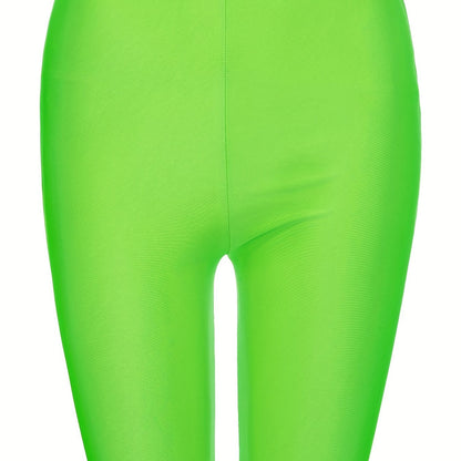 gbolsosHigh Waist Short Leggings, Slim Casual Bike Shorts, Women's Clothing