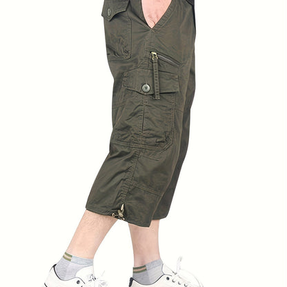 gbolsos Street Style Men's Casual Cargo Capris Jeans With Pocket, Men's Outfits