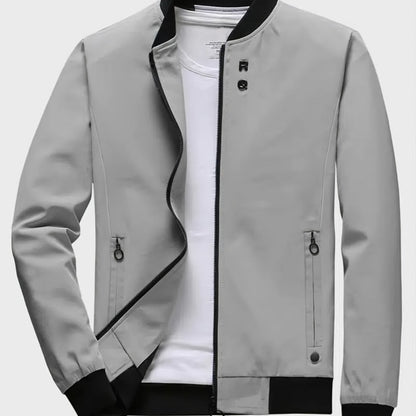 gbolsos  Men's Fashion Baseball Collar Zipper Slim Varsity Jackets