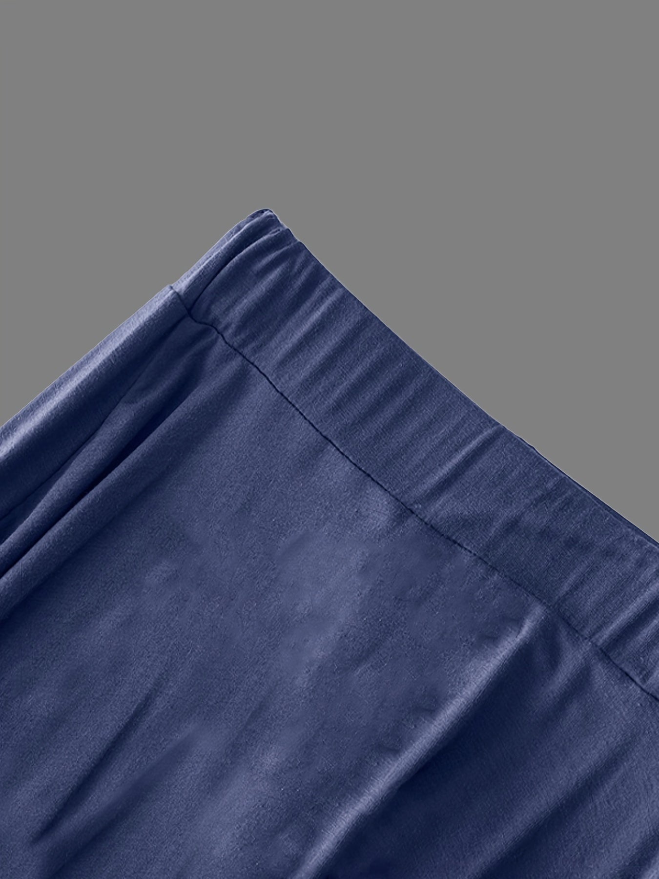 gbolsos  Plus Size Elegant Skirt, Women's Plus Plain Pleated High Rise Stretchy Long Maxi Skirt