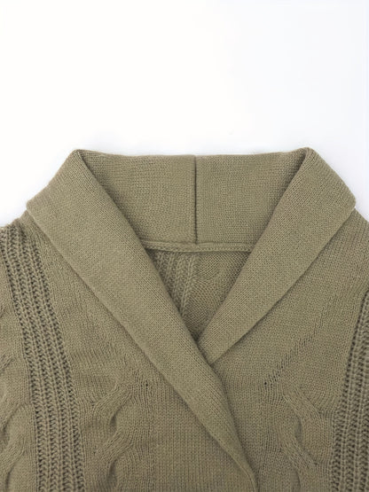 PLUS SIZE Men's Solid Casual Autumn/Winter Loose Top Knit Sweater Pullover Men's Clothing