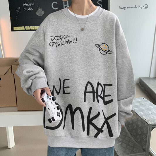 Gbolsos Autumn Spring Hoodies Sweatshirt For Men&#39;s Black Loose Hip Hop Punk Pullover Streetwear Casual Fashion Clothes OVERSize 5XL