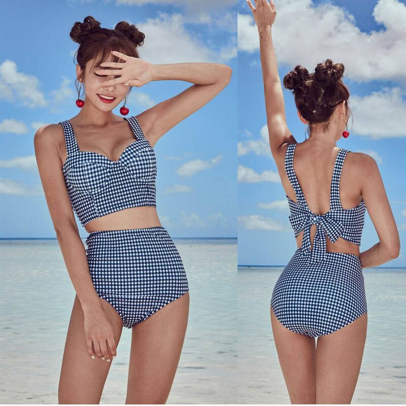 Korea Style Sexy Off Shoulder One Piece Swimsuit Women Sexy Bandage Bodysuit Monokini High Waist Swimwear Bathing Suit Beachwear