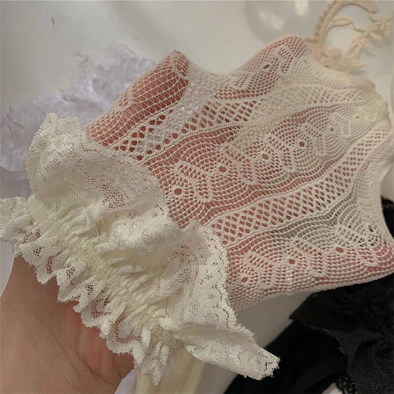 Gbolsos 3 Colors.Women's Thin Lolita Princess Lace Socks.Vintage Ladies Girl's Love Heart Jacquard Princess Socks Female Hosiery Sox